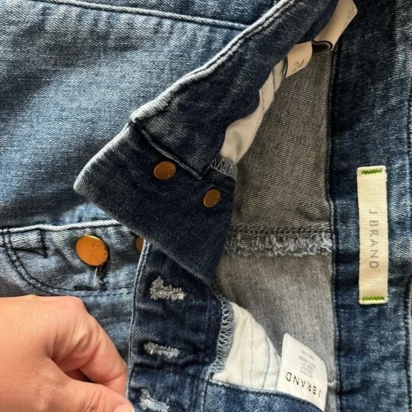 J Brand High-Waisted Sailor Button Jeans, Size [24], Blue Wash, Natasha - Picture 13 of 13